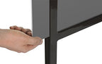 Displays2go Freestanding Poster Holder for up to 2 Graphics - Pedestal Sign Holder Floor Stand - Portrait Sign Stand for Lobbies and Advertising - Black (TWN2BK)