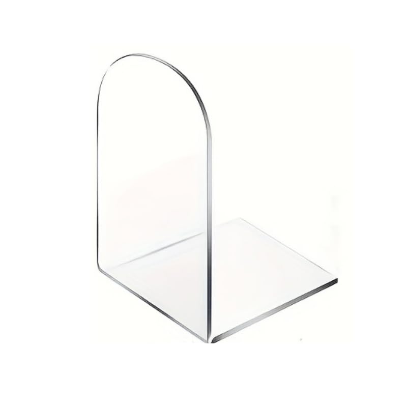 1PC Transparent Acrylic Bookends Stand Bookshelf Desktop Decorative Storage Rack Bookend Book Holder Organizer School Stationery