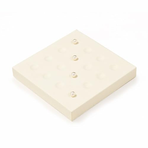Oirlv Microfiber Diamonds Gemstones Jewelry Display Organize Tray Crystal Beads Holder for Stones Display Organizer Showcase(Beige) - color: Beads Charms P13410