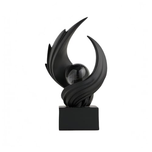 AWNR Gold Abstract Sculpture House Decor Aesthetic - Home Décor Accents for Nightstand, Shelves, Dining Room, Entryway Table, Office, Desk Accessories (Black B) - color: Black B