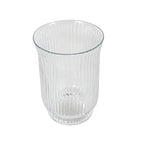 Deco 79 Glass Decorative Candle Holder Ribbed Candle Stand, Candlestick Holder 6" x 6" x 8", Clear - size: 6" x 6" x 8"