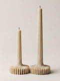 LAWA Set of 2 Vase Candle - Beautiful Handmade Pillar Unscented Soy Wax Elegant Aesthetic Candle Housewarming Gift Home Room Shelf Decor Idea Sandstone - color: Sandstone