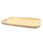 Jiozermi 9.84" Bamboo Serving Tray for Tea, Perfume, Food, Candles & Cosmetics - size: 9.8" x 5.5" x 0.8"