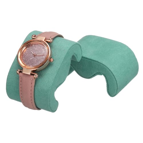 uxcell 2pcs Watch Case Pillows, M Shaped Watch Display Pillow Velvet Watch Cushion Replacement for Watch Bracelet Display Storage Light Green - color: Light Green