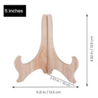 RTeng 2 Pack Wooden Display Stand for Sculptures | Plate and Stone Holder | Decorative Support Rack – Stylish Wooden Stands for Display, Plate Stands, Picture Frame Stand (5”, 6”, 7”) (5 Inch) - size: 5 Inch