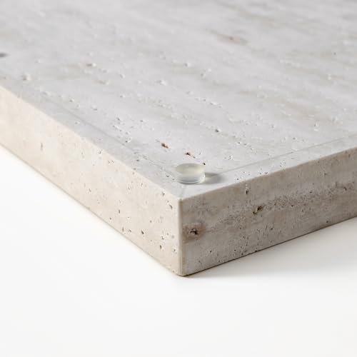 BUICCE Rectangular Decorative Serving Tray,Modern Travertine Large Coffee Table Tray