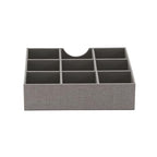 Household Essentials Grey 728-1 Deep 9 Section Drawer Organizer Box for Storage 12 in x 3.13 - color: Silver