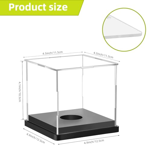 4PCS Softball Display Case Acrylic Clear Display Box Baseball Tennis Golf Protected Stand for Signed Memorabilia Large 12 Inch Sports Game Ball Storage Box - style: Softball