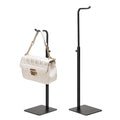 2 Pack Purse Holder Handbag Display Stand: Hanger Rack Showing Bags, Purses, and Wreath, Adjustable Black Hook Stand for Tabletop, Closet, Desk, and Retail Use for Vendors - color: Black