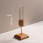 Modern Tabletop Vase with Test Tube Design, Elegant Flower Arrangement Holder for Hydroponic Plants, Minimalist Home Decor for Living Room & Office