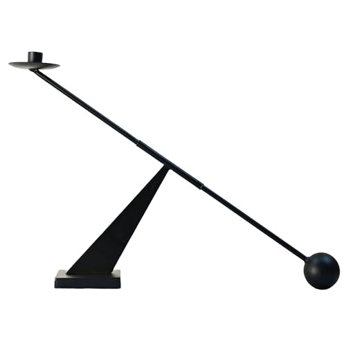 Black Metal Modern Candle Holder Candlestick Holders Decorative Candle Stand, Tapered Candle Holders Home Decoration 19 inch