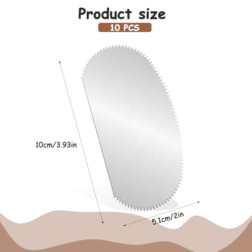 10 Pcs Stainless Steel Clay Scraper, Steel Pottery Tools Clay Ribs Serrated Sculpture Cutter Scraper Crafts Tool Ceramics Sculpting Tools Kits for Texturing Artists Modeling Potter