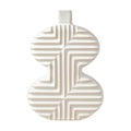 Mikasa Geometric Curve Stoneware Ceramic Vase, 7.72x2.72x10.83 Inch - size: 10.8 Inch