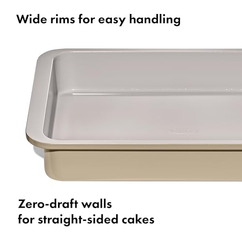 OXO Good Grips Non-Stick Pro Ceramic Coated Metal Bakeware 9” x 13” Cake Pan – Biscuit - color: Biscuit, size: 9" x 13" Cake Pan