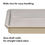 OXO Good Grips Non-Stick Pro Ceramic Coated Metal Bakeware 9” x 13” Cake Pan – Biscuit - color: Biscuit, size: 9" x 13" Cake Pan