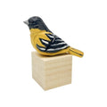 Hand Carved Bird Figurines, Hand-painted Sculpted Wooden Birds, Wood Bird Sculptures for Home Decoration, Hand Crafted Life Like Bird Statues, Ideal Gifts for Bird Lovers (Baltimore Oriole)