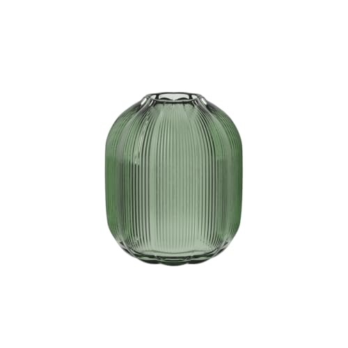 Villeroy & Boch Fleur Olive Vase, 7.5 in, Green, Dishwasher Safe, Mouth-Blown and Handmade Glass Vase