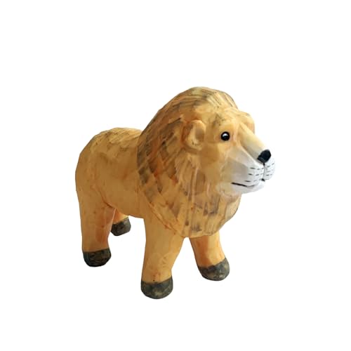 Lion Statue Decor Wild Life Resin Lion Figurine for DIY Fairy Garden Moss Landscape Crafts Party Decor, Great Gifts, Wildlife Animal Collection, Cake Topper, African Animal Sculptures Decor - color: Lion