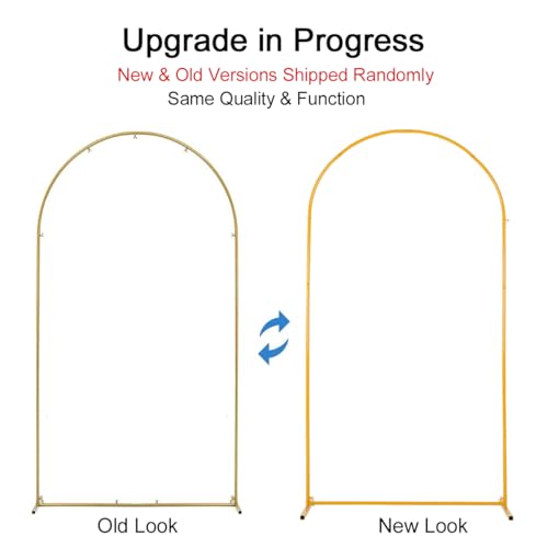 Vincidern 6.6FT Arch Backdrop Stand and Cover Set, Metal Arch Stand with White Cover for Wedding, Party, Baby Showers, Graduation, Birthday, Event Backdrop Decorations - size: 6.6FT Arch with Cover