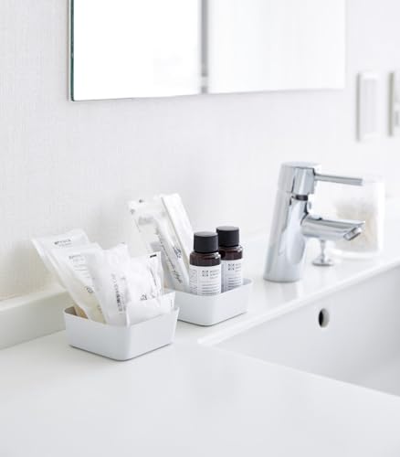 Yamazaki Home Tower Space Saving Vanity Tray - 3.5" X 3.5" - Steel - color: White, size: 3.5" x 3.5" x 1.6"