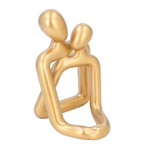 Resins Abstract Couple Statue, Luxury Handcrafted Sculpture, Phone Holder Statue with Abstract Design, Ideal for Home Decor, Wedding & Anniversary Present