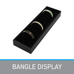 SSWBasics Bracelet Tray Holder - 21 Section Bangle Tray with Black Velvet Inserts