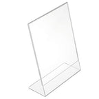 NIUBEE 6Pack Slant Back Acrylic Sign Holder 5x7 inches, Clear Vertical Picture Frames Frames, Desktop Flyer Holder Document Holder Paper Display Stand - size: 5x7, style: Vertical