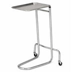 MediChoice Mayo Portable Adjustable Tray Steel Premium Instrument Stand Medical Dental Salon Tattoo Esthetician Mobile Service Cart Table Station Height 34-54 Inch MAYO1201