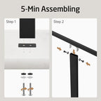 KES Standing Towel Rack, 2-Tier Towel Racks for Bathroom Freestanding with Marble Base, Upgrade Steady Design, SUS304 Stainless Steel Matte Black, BTH217-BK - color: White Marble & Black Bar, size: 33” H (2-tier)
