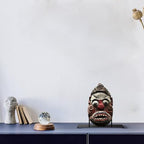 Zonon Black Metal Base with Rod for Sculptures Mask Stand Artifact Statue Statuette African Mask Egyptian Greek Statue Display Removable Stand 12" x 4" Pin 8" for Collections