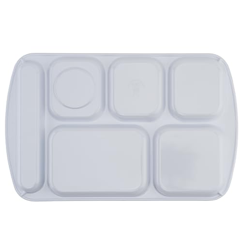 G.E.T. 6 Compartment School Cafeteria Tray, Right Handed, 10" x 15", White (4 Pack) - color: White, size: 10" x 15", style: 4 Pack Right Handed Trays