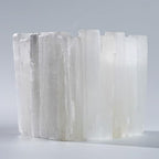 Natural Selenite Candle Holder for Tea Lights Irregularly Arranged Selenite Wand Candlesticks - Elegant Home Decor (Square Candle Holder)