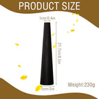 8.5" Black Frosted Ceramic Bud Vase - Conic Single Stem Flower Vase for Home Table Office Desk Decor Slender Minimalist Centerpiece