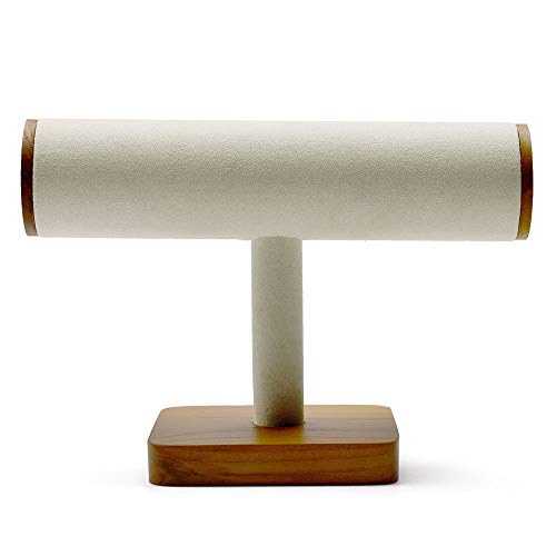 Solid Wood Bracelet Watch Organizer Display Stand T-bar Jewelry Bracelet Display - color: T shape display