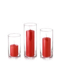 yummi Set of 12 Slim Pillars and Cylinder Vases - Brick - color: Brick
