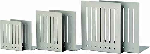 STEELMASTER Heavy Duty 8-Inch Steel Bookends, 1 Pair, Silver (241080050) - color: Silver, size: 8-Inch Pair