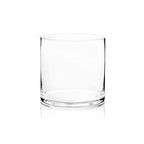 WGV Cylinder Vase, Width 8", Height 8", Clear Wide Large Diameter Flower Glassware, Floral Container, Planter Terrarium for Wedding Party Event, Home Accent Decor, 1 Piece - size: 8"x8"H