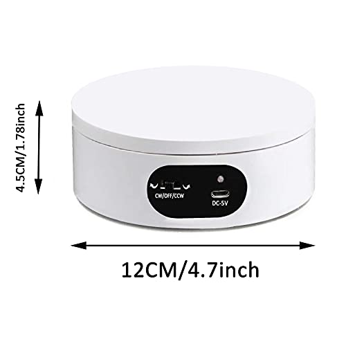 YVV Turner Cup Rotating Display Stand for Epoxy Glitter Tumbler, 360 Degree Automatic Mute Rotating Turntable for Photography Products Tumbler Making Supplies Spinner 4.72*1.77in Motorized Rotation - size: 4.72 x 1.77 inch
