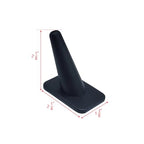 MOOCA 10 Pcs Set Finger Ring Display, Stackable Ring Holder Display Made by Rubber, Jewelry Storage Jewelry Stands for Shows, Black Color, 1 3/8 W x 2 1/4 D x 2 1/8 H in - color: 10 pieces, Black Rubber