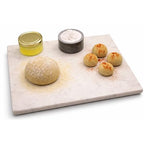 Marble Cheese and Pastry Board 16 x 12 Inch – Natural Carrara White Marble Cutting Board and Serving Tray for Dough, Bread, Pizza, Charcuterie – Heavy, Non-Slip, Gift-Ready. - color: White, size: 16"L x 12"W