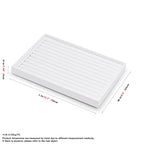 White Jewelry Ring Display Tray PU Leather Ring Earrings Display Organizer Tray - size: 11 Slot