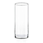 CYS EXCEL Cylinder Clear Glass Vase (H-16" D-6") | Multiple Size Choices Glass Flower Vase Centerpieces | Hurricane Floating Candle Holder Vase - size: H-16" D-6"