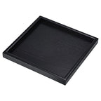 PATIKIL Wood Serving Tray 9.4 Inch, Square Decorative Platter for Home Decor Kitchen Table Candle Holder, Black - size: 9.4 Inch