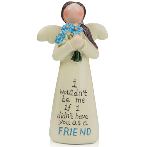 kullder Angel Figurines, Friendship Gifts for Women -Resin Friend Figurines, Guardian Angel Statue, Best Friend Birthday Gifts for Women, Bestie Gift, Friends Hand-Painted Figure Memorial Gift - color: Friend Angel Figurine