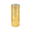 WGVI Hurricane Candle Holder Sleeve, W: 4", Ht: 10", Gold Speckled Glass Cylinder Open Both Ends, Chimney Tube Shade, 1 Piece - size: 4x10"H