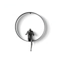 ZSKXJBPF Modern Metal Wall Art - Abstract Thinker Sculpture with Resin Figures, Minimalist Iron Ring 3D Wall Decor for Living Room, Bedroom, Office, Housewarming Gift (A) - style: A
