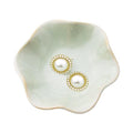 Ceramic Ring Dish, Jewelry Dish Holder, Small Trinket Tray Plate for Earrings Rings Necklaces Keys, for Mom Friend Sister, Light Green - color: Light Green