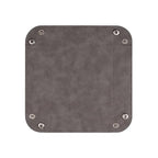siduater Valet Tray Desktop Storage Organizer – Vegan Leather Catchall Bedside Vanity Tray Nightstand Caddy Holder for Remote Controller, Watch, Keys, Phone, Wallet, Coin, Jewelry, Stone Gray Brown - color: Stone Gray Brown
