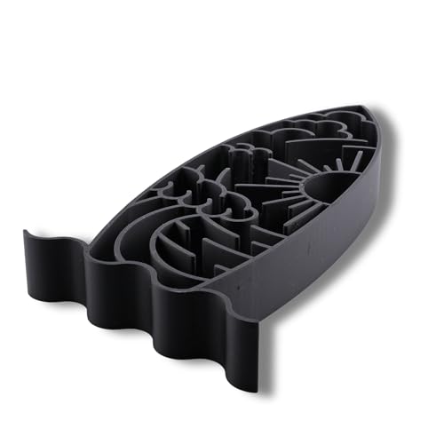 Surfing Sculpture â€“ Minimalist Decorative Accent for Surf Enthusiasts & Modern Home Decor | Collectible Design (Surf Board Scenic Matte Black) - color: Surf Board Scenic Matte Black