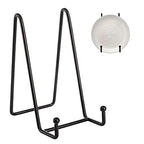 Hedume 8 Pack Iron Display Stand, 6 Inch Black Metal Easel Plate Display Photo Holder Stand, Picture Frame Holder Stand for Decorative Plate, Book, Photo Easel